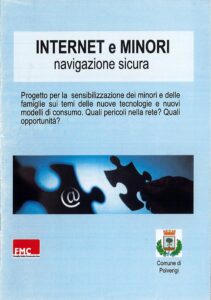 Copertina libro internet e minori con pezzi di puzzle che si uniscono